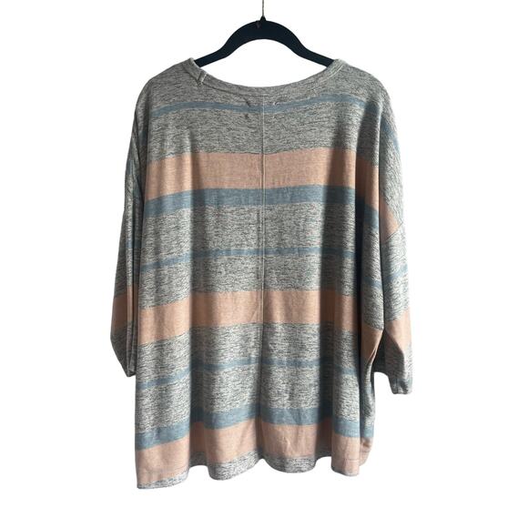 Lou & Grey Striped Oversized Sweater - Size XL - Picture 2 of 3